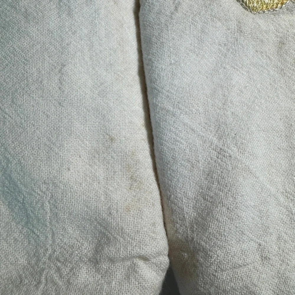 Vintage 100% Egyptian Cotton Embroidered Cloth Set Teddy Bear Butterfly 34x30